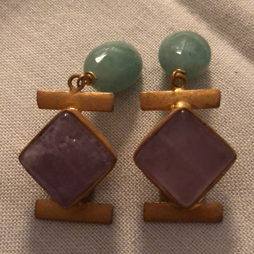 Stone earrings